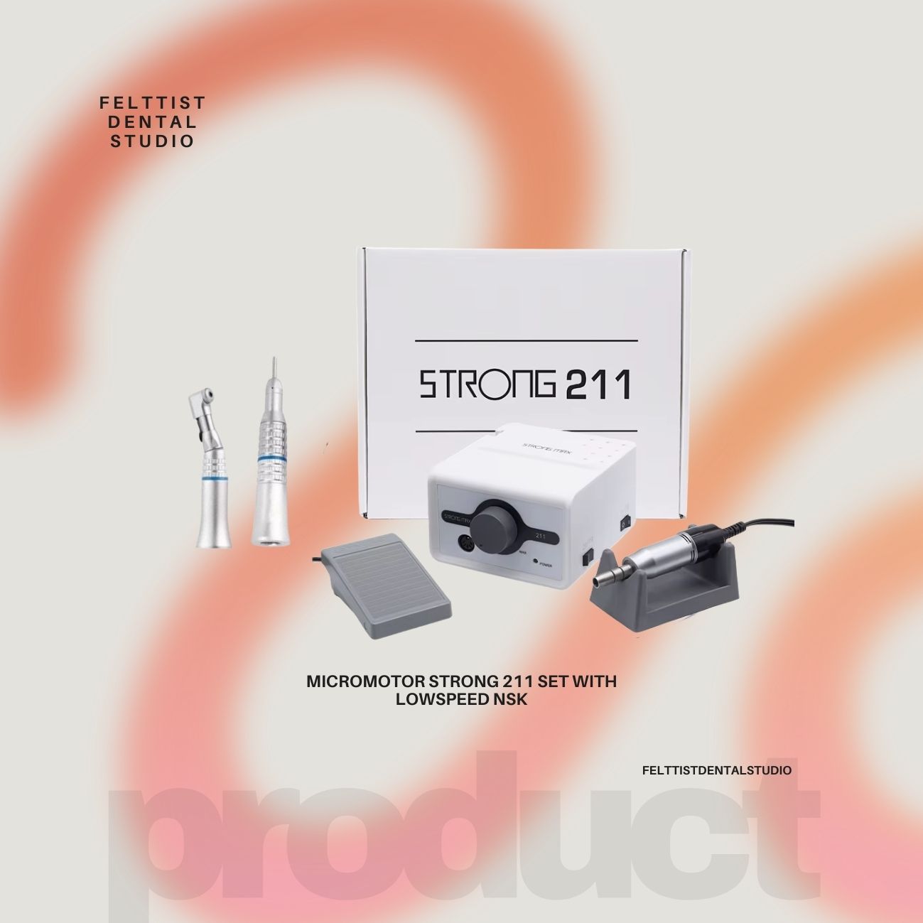 Micromotor Strong 211 set with Lowspeed NSK